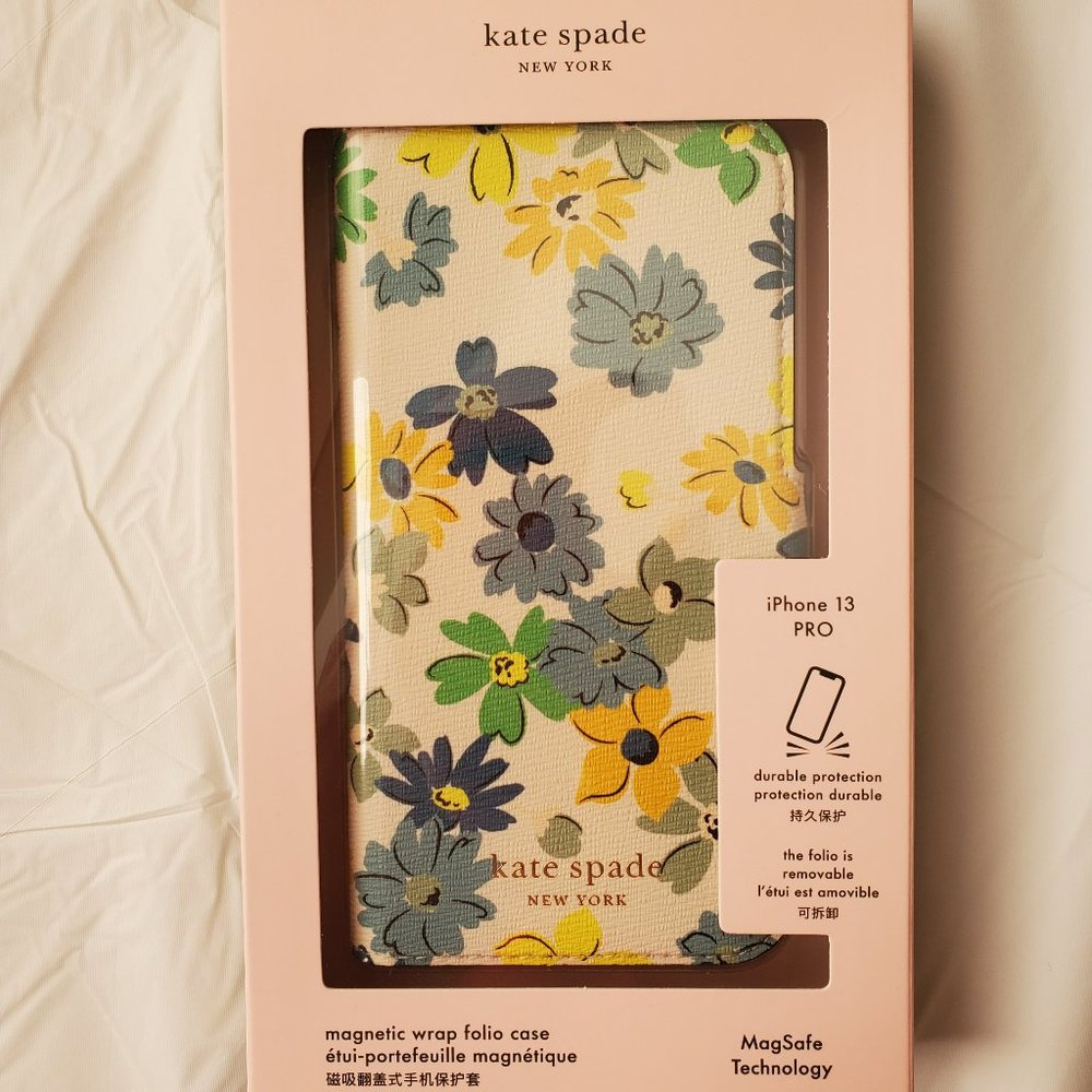 Kate Spade iphone 13 Pro Magnetic Wrap Floral Folio Case